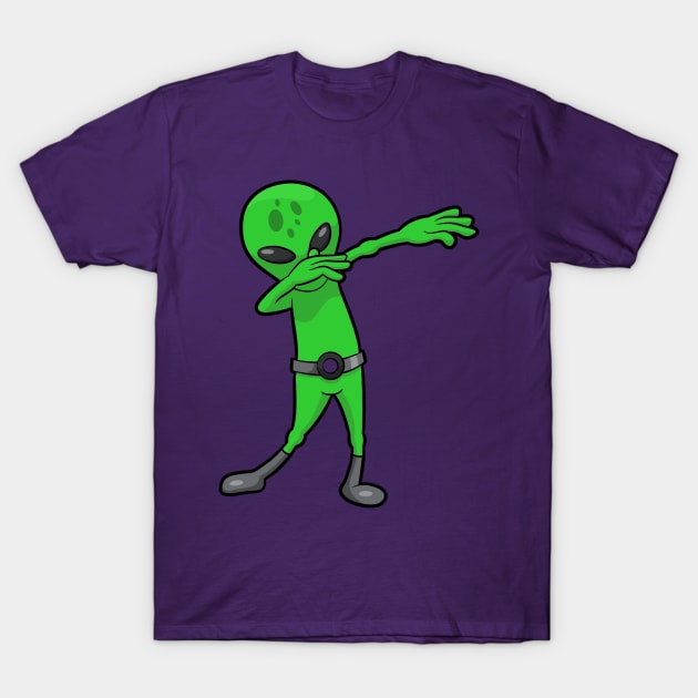 halloween dabbing alien T-Shirt by gossiprag